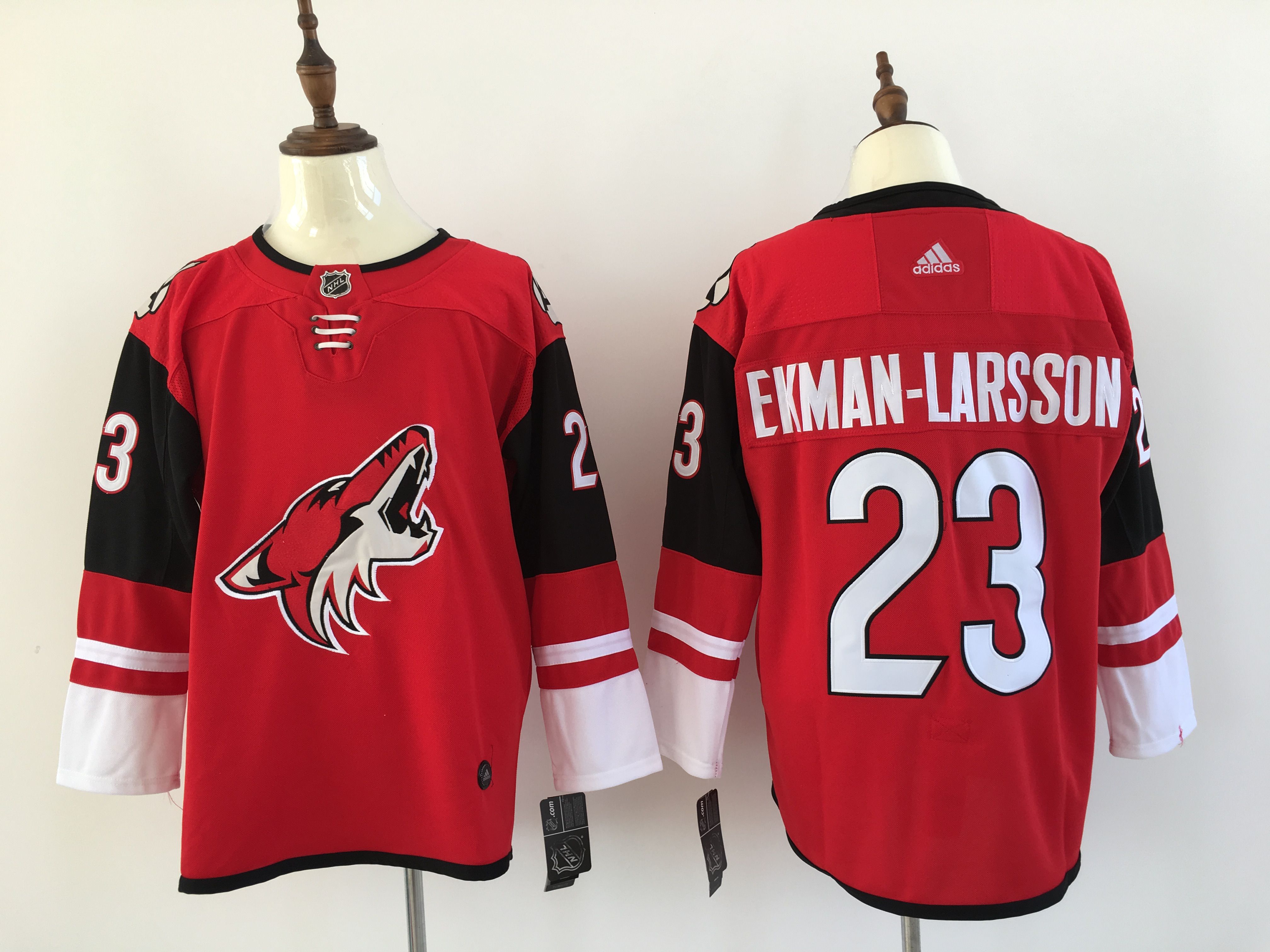 Men Arizona Coyotes 23 Ekman-Larsson Red Hockey Stitched Adidas NHL Jerseys